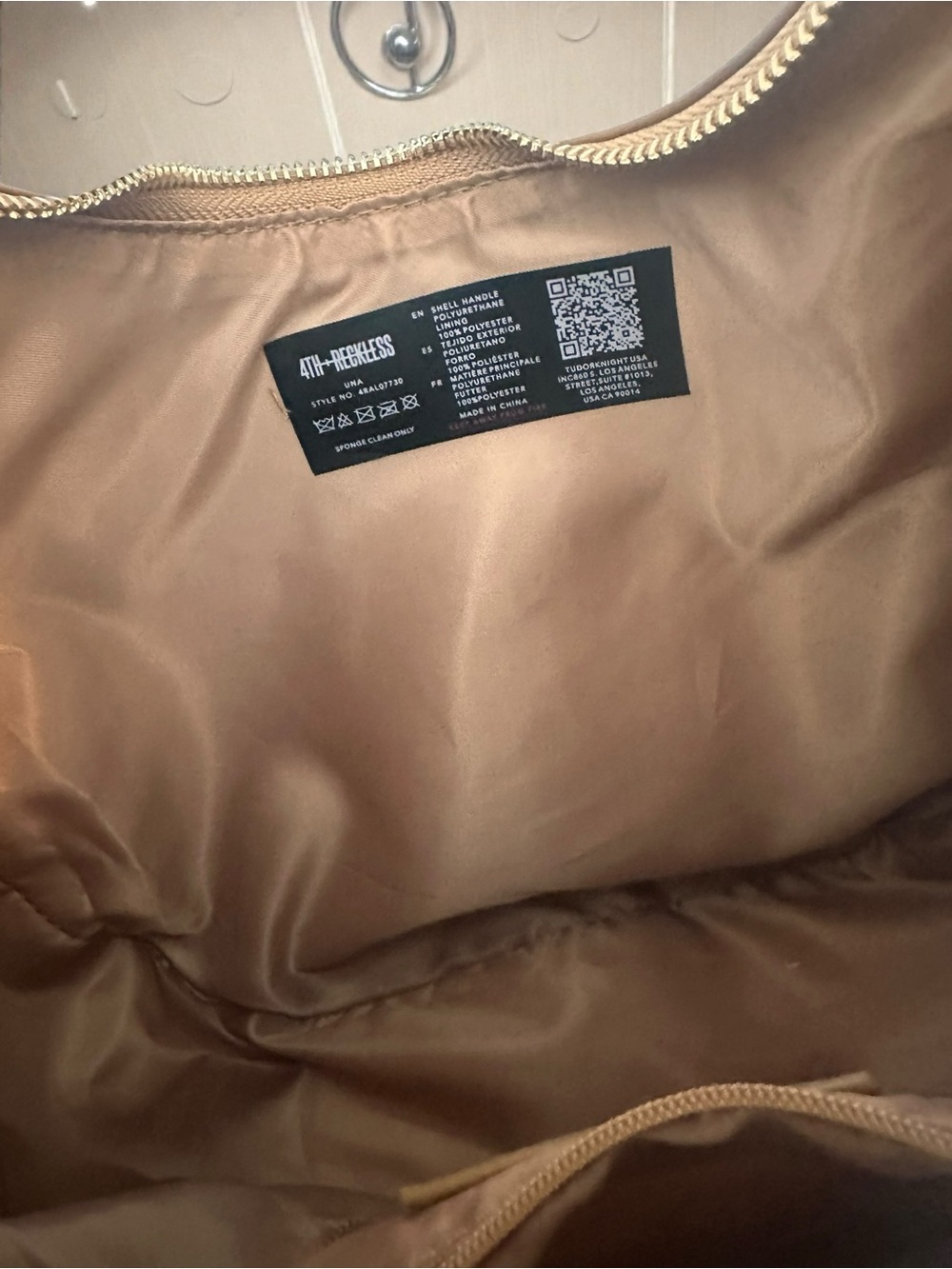 Hobo Shoulder Bag in Tan - Picture 5 of 5